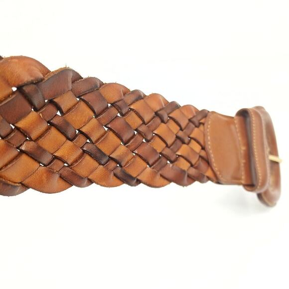 NEW COACH Vintage Woven Belt in British Tan / Boho Casual Gifting Cottage - Picture 11 of 11